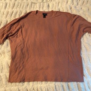 Oversized cuffed half sleeve sweater